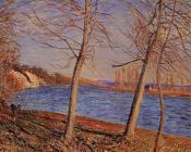 阿尔弗莱德 西斯莱 : Riverbank at Veneux